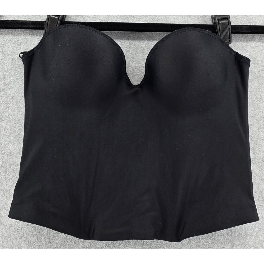 Lilyette Black Bustier Corset Longline Underwire Bra 36B Prom Wedding Night Out